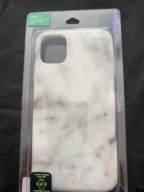 Claire's White Marble iPhone 11 Case - Sleek Protective Cover
